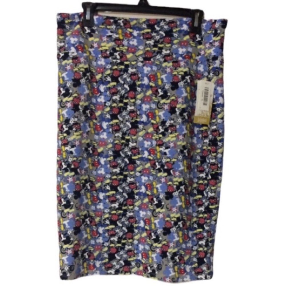 LULAROE DISNEY Bright And Colorful MICKEY MOUSE Pencil Skirt Size XL